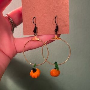 Handmade pumpkin earrings